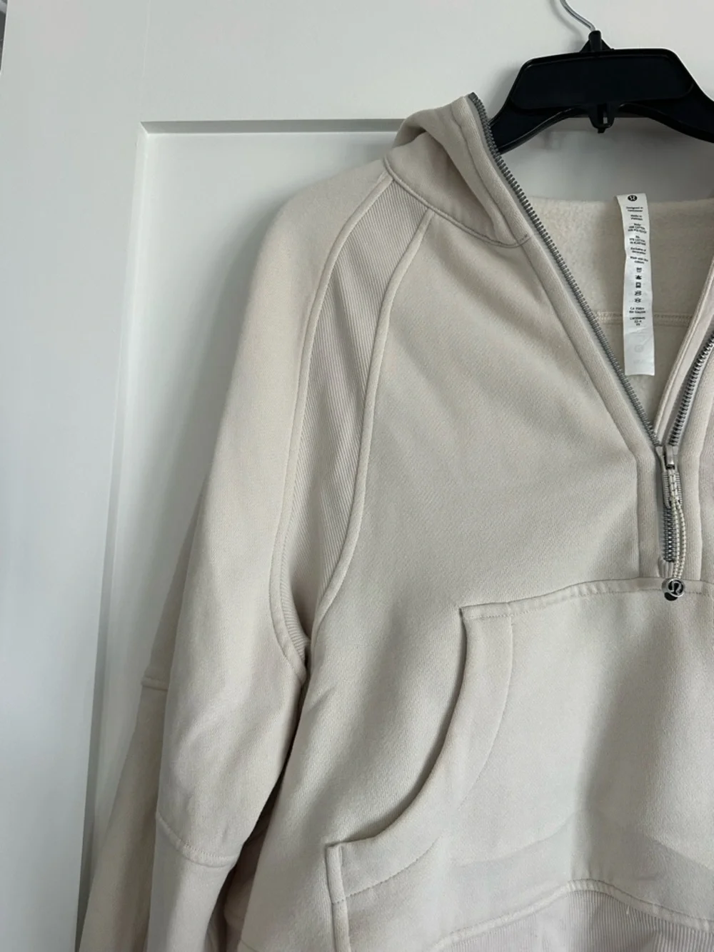 Lululemon Scuba Oversized Half-zip Hoodie - Size M/L - Natural Ivory